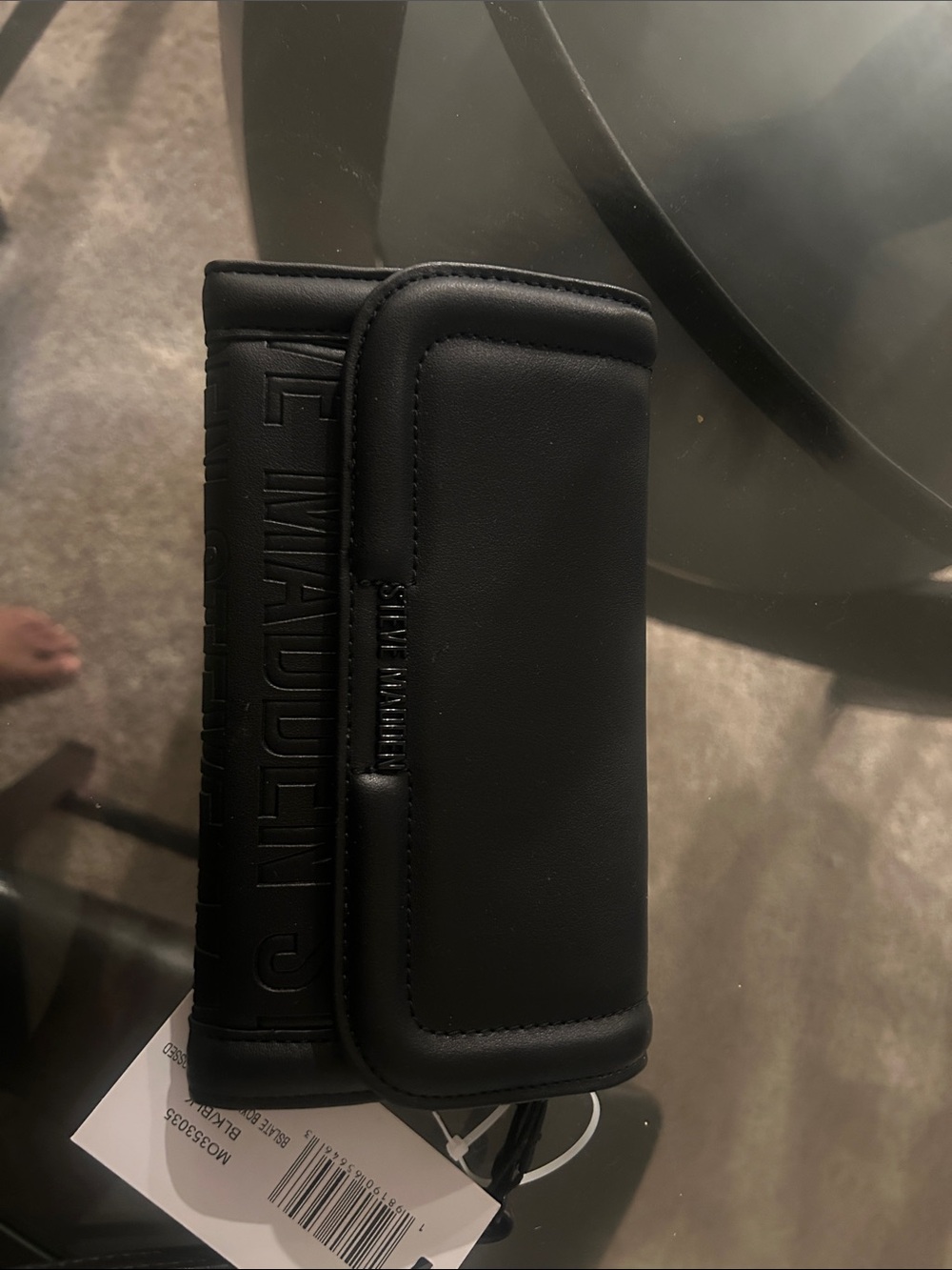 Steve Madden Black Men's Fold-Over Wallet